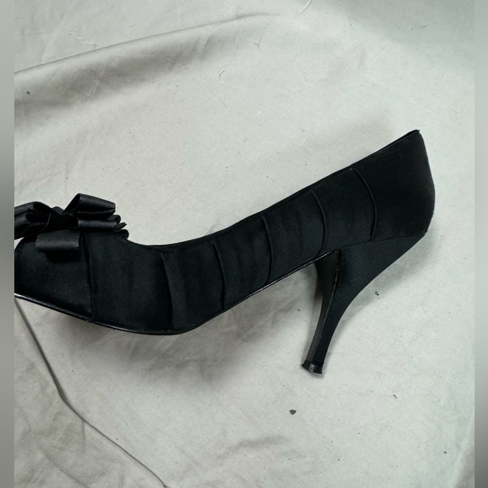 Nine West Evening Shoe Open Toe Black - Picture 5 of 7